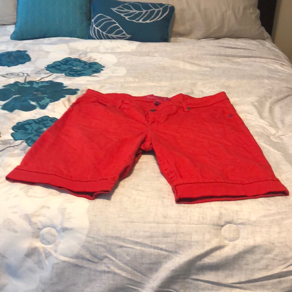 Never worn red Bermuda Shorts